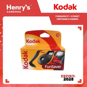 Kodak FunSaver 27 + 12 Sheet Disposable Camera Kodak FunSaver 27 + 12 Sheet Disposable Camera