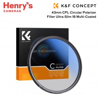 K&F 43mm Circular Polariser Filter (CPL) Classic Series KF01.1432 K&F 43mm Circular Polariser Filter (CPL) Classic Series KF01.1432