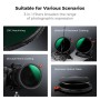 37mm Variable ND2-32 (1-5 Stops) & Circular Polarizing Filter CPL & Black Mist 1/4 3 in 1 HD Lens Filter - KF01-2916V2