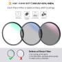 K&F 37mm K Series Blue-Coated MCUV+CPL+ND4 with Cleaning Cloth Filter Bag