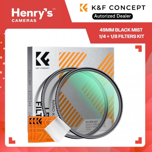 49mm Black Mist 1/4 + 1/8 Filters Kit Black Diffusion Cinematic Effect Filters Set - SKU-1709V1
