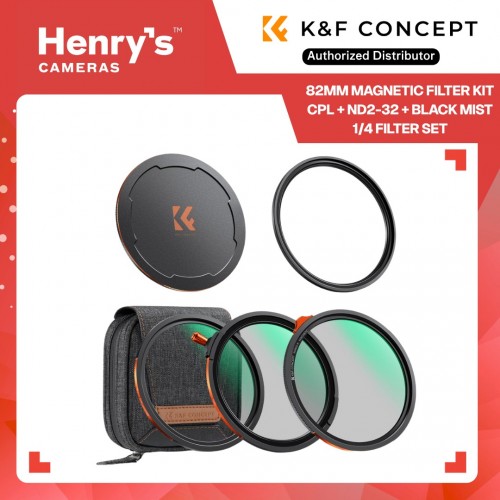 K&F 82mm Magnetic Filter Kit CPL + ND2-32 + Black Mist 1/4 Filter Set - SKU-2500