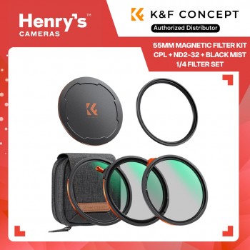 K&F 55mm Magnetic Filter Kit CPL + ND2-32 + Black Mist 1/4 Filter Set -SKU-2764