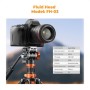 K&F Concept K234A7+FH-03 Professional Video Tripod with Fluid Head - KF09-136