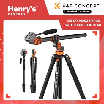 K&F Concept T254A7 Video Tripod with FH-03 Fluid Head - KF09-137 K&F Concept T254A7 Video Tripod with FH-03 Fluid Head - KF09-137
