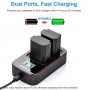 KingMa 2pcs NP-FZ100 Battery 2000mAh and LCD Dual Charger Kit