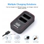 KingMa 2pcs LP-E10 Battery 1090mAh and LCD Dual Charger Kit