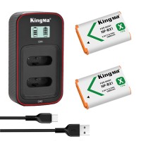 KingMa 2pcs NP-BX1 Battery 1090mAh and LCD Dual Charger Kit