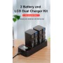 KingMa 2pcs NP-F750 Battery 1090mAh and LCD Dual Charger Kit