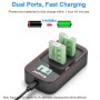 KingMa 2-Pack 1010mAh NB-13L Battery and LCD Dual Charger for Canon