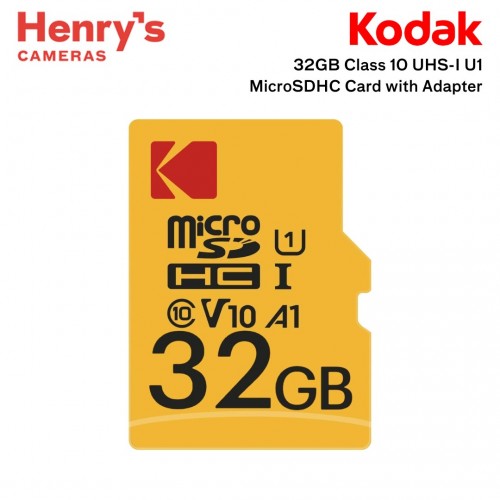 Kodak 32GB Class 10 UHS-I U1 MicroSDHC Card with Adapter