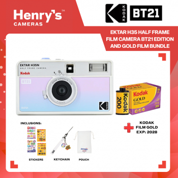 Kodak Ektar H35 Half Frame Film Camera BT21 Edition and Gold Film Bundle