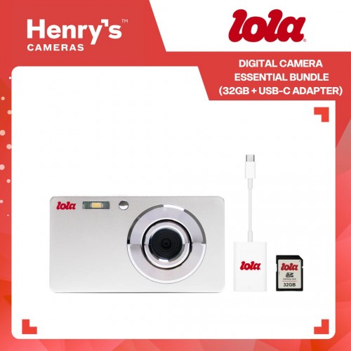 Lola Digital Camera Essential Bundle (32GB + USB-C Adapter)