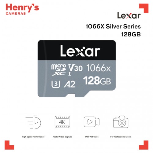 Lexar Professional 128GB 1066X MicroSDXC, U3 V30 UHS-I A2 160/120 MB/s