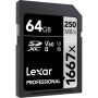 Lexar Professional 1667X 64GB SD Card 250/120MB/s Silver Series SDXC UHS-II LSD64GCB1667