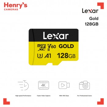 Lexar Gold 128GB UHS-II (U3) CL10 A1 V60 280/100MBS Lexar Gold 128GB UHS-II (U3) CL10 A1 V60 280/100MBS