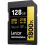 Lexar 128GB Professional 1800x UHS-II SDXC GOLD Series - LSD1800128G-BNNNG