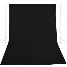 MUSLIN BACKGROUND CLOTH 10X20 - BLACK