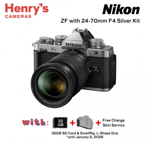 Nikon ZF with 24-70mm F4 Silver Kit Nikon ZF with 24-70mm F4 Silver Kit