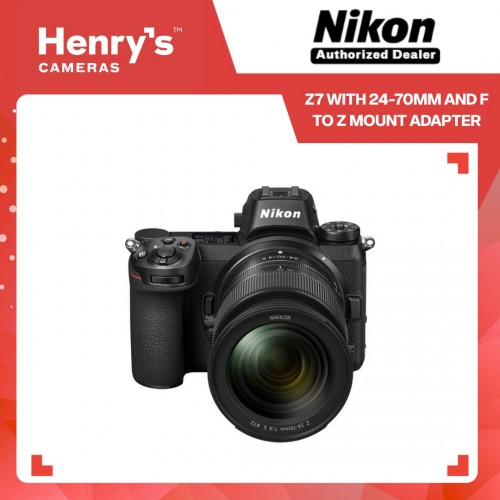 Nikon Z7 with 24-70mm and F to Z mount adapter