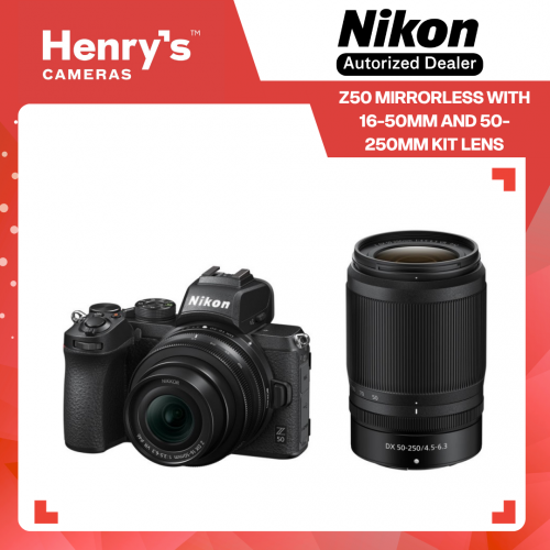 Nikon Z50 Mirrorless with 16-50mm and 50-250mm Kit Lens