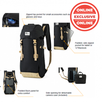 Lowepro Urban+ Klettersack Black Lowepro Urban+ Klettersack Black