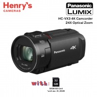 Panasonic HC-VX3 4K Camcorder 24X Optical Zoom Panasonic HC-VX3 4K Camcorder 24X Optical Zoom