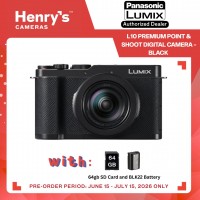 Panasonic Lumix L10 Premium Point & Shoot Digital Camera - Black (PRE-ORDER)