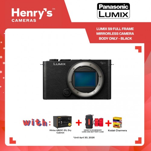 Panasonic Lumix S9 Full Frame Mirrorless Camera Body Only - Black