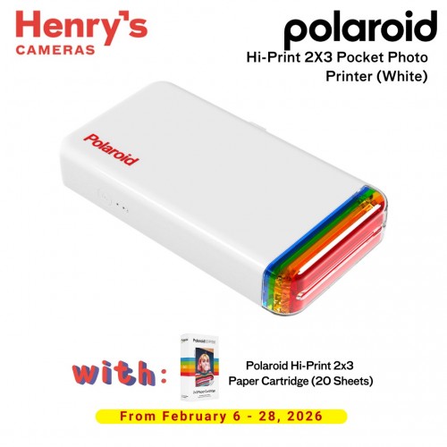 Polaroid Hi-Print 2X3 Pocket Photo Printer (White)