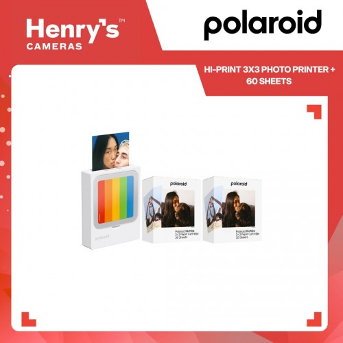 Polaroid Hi-Print 3X3 Photo Printer + 60 Sheets