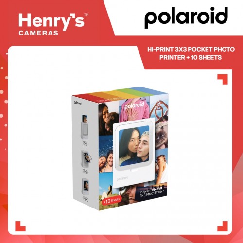 Polaroid Hi-Print 3X3 Pocket Photo Printer + 10 Sheets