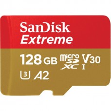 SANDISK EXTREME 128GB MICRO SD 160/90 MB/S U3 4K A2 SDSQXA1-128G