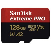 SANDISK EXTREME PRO 128GB MICRO SD 170MB/S 90MB/S SDSQXCY-128G