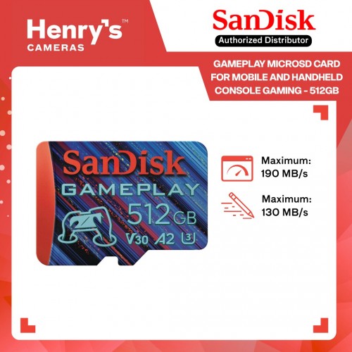 SanDisk 512GB GamePlay microSD Card for Mobile and Handheld Console Gaming - SDSQXAV-512G-GN6XN SanDisk 512GB GamePlay microSD Card for Mobile and Handheld Console Gaming - SDSQXAV-512G-GN6XN