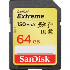 SANDISK EXTREME 64GB 150MB/S SDXC UHS-I CARD SDSDXV6-064G