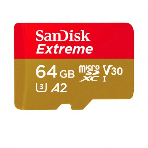 Sandisk Extreme 64GB 160MB/S UHS-I U3 A2 MicroSD SDSQXAH-064G