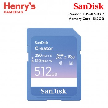 SanDisk Creator UHS-II SDXC Memory Card- 512GB