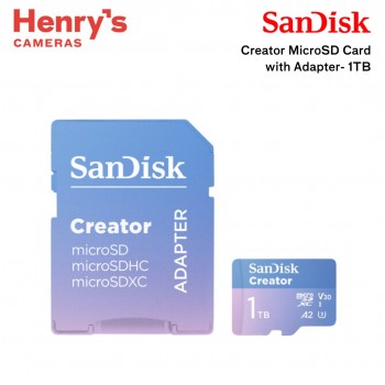 SanDisk Creator MicroSD Card with Adapter- 1TB