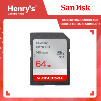 SANDISK 64GB Ultra GO SDHC and SDXC UHS-I  Card 140MB/s R