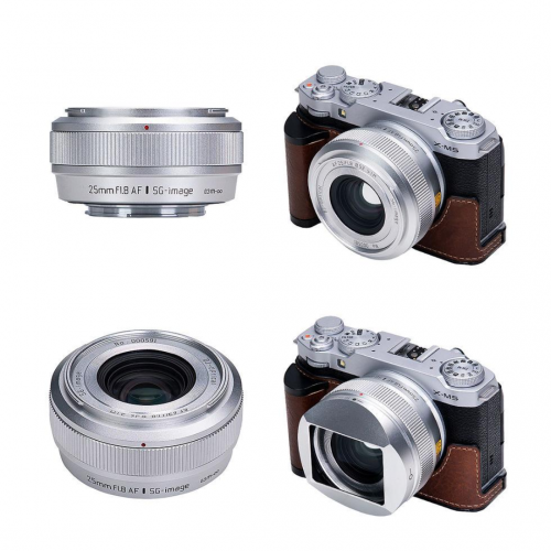 SG-IMAGE AF 25mm F1.8 Lens APS-C X mount Silver