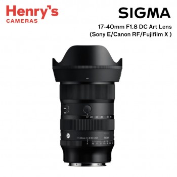 Sigma 17-40mm F1.8 DC Art Lens (Sony E/Canon RF/Fujifilm X)
