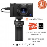 Sony ZV-1 Digital Vlog Camera Black with VCT-SGR1 Grip