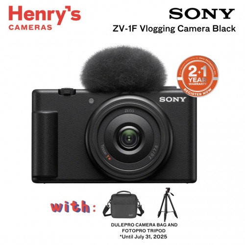 Sony ZV-1F Vlogging Camera Black