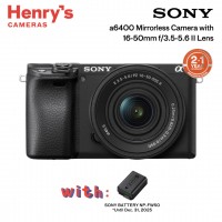 Sony Alpha A6400 Mirrorless Camera with 16-50mm f/3.5-5.6 II Lens