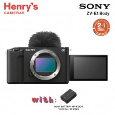 Sony ZV-E1 Digital Camera (Body Only) Black (Sony Phil)