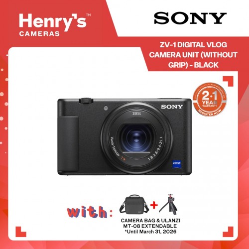 Sony ZV-1 Digital Vlog Camera Unit (without Grip) - Black Sony ZV-1 Digital Vlog Camera Unit (without Grip) - Black