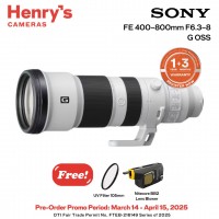 Sony FE 400–800mm F6.3–8 G OSS (PRE-ORDER)