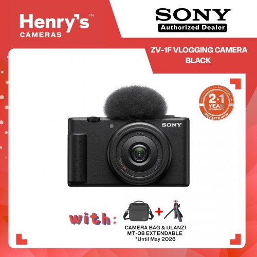 Sony ZV-1F Vlogging Camera Black