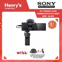 Sony ZV-1 Digital Vlog Camera with VCT-SGR1 Grip - Black